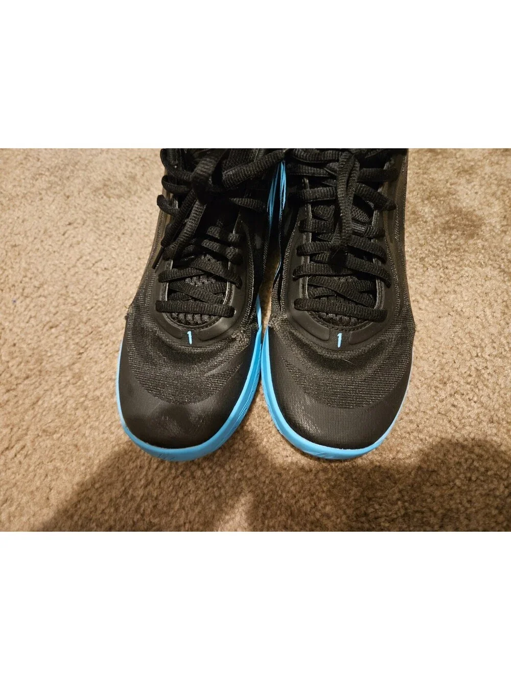 Size 10.5 - PUMA MB.02 High Top Black/Blue Melo